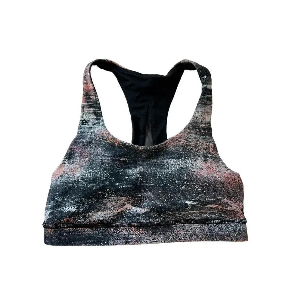 Lululemon Invigorate Bra - Azurite Poppy Coral Multi Size 4
